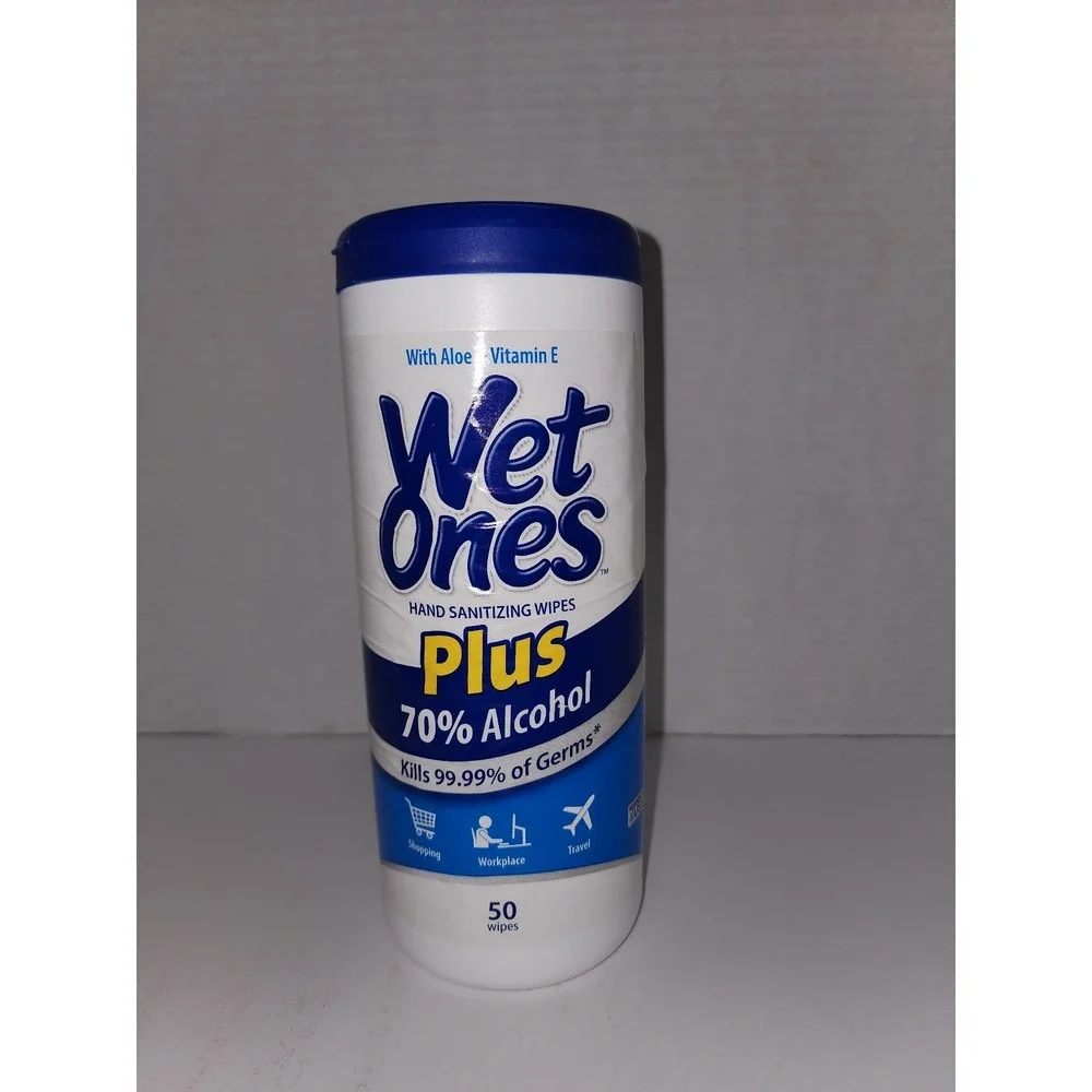 Still sealed Wet Ones‎ Plus 70% Alcohol hand sanitizing wipes